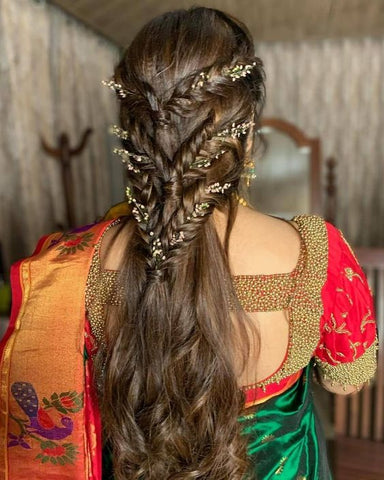 Indian Hairstyles For Saree For Medium To Long Hair / Prom/ Party / Wedding  Hairstyles- Bipasha Basu - YouTube